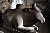 Prambanan - Candi Lara Jonggrang, the Nandi Temple, statue of Nandi bull 